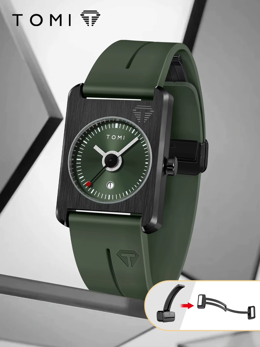 Men'S Fashion Watches Quartz Watches Square Small Dial Wrist Watches Magnetic