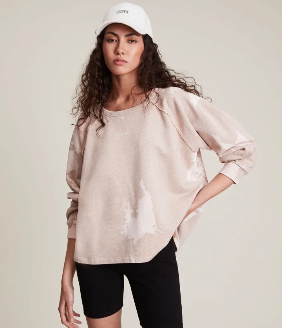 ALLSAINTS Jessi Tie Dyed Sweatshirt Womens Size S